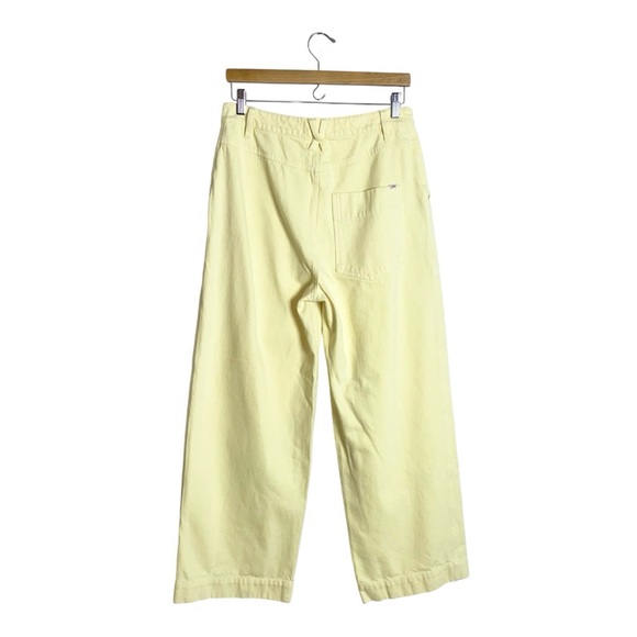 Alex Mill Patrick High-Rise Wide-Leg Yellow Denim Jeans - Picture 4 of 7